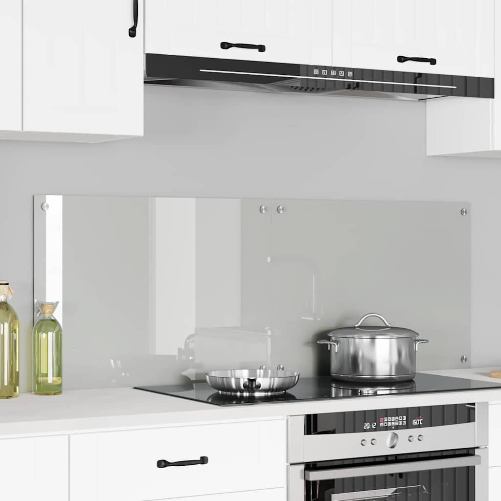 VidaXL pared trasera de cocina 2 piezas vidrio templado transparente 70 x 50 cm