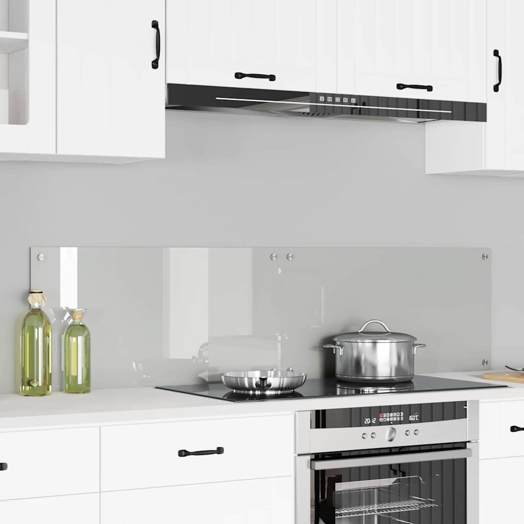 VidaXL pared trasera de cocina 2 piezas vidrio templado transparente 80 x 40 cm