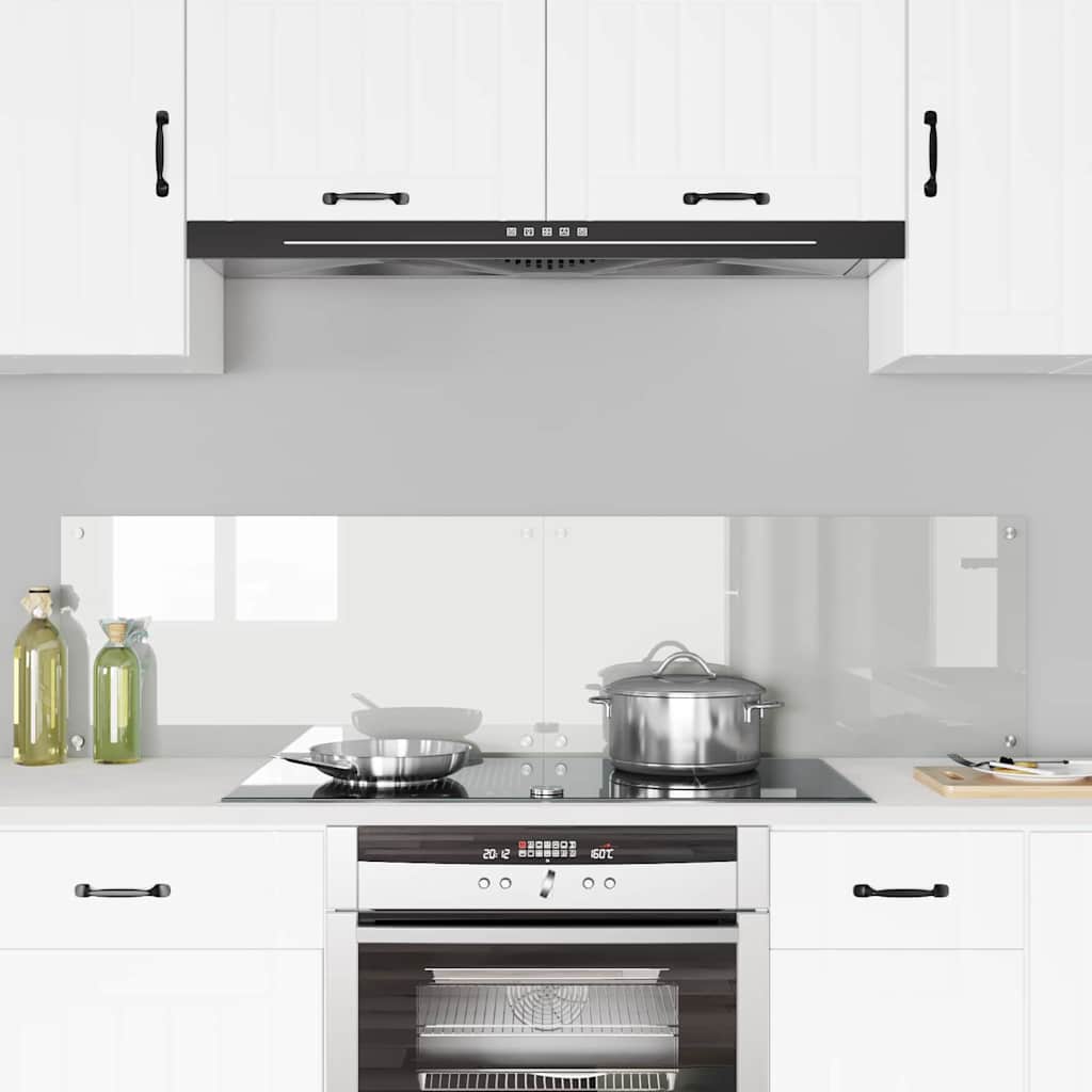 VidaXL pared trasera de cocina 2 piezas vidrio templado transparente 80 x 40 cm