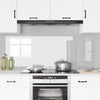 VidaXL pared trasera de cocina 2 piezas vidrio templado transparente 80 x 60 cm