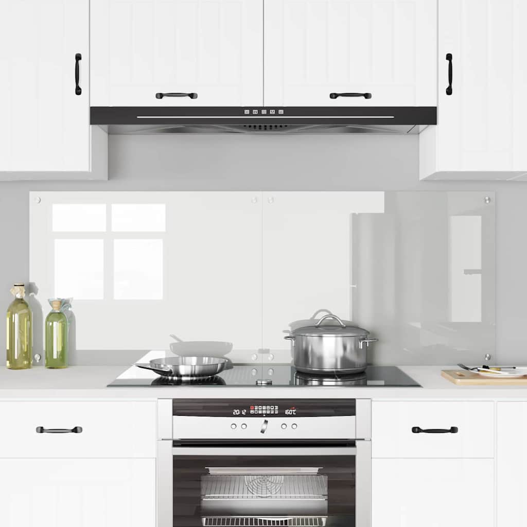 VidaXL pared trasera de cocina 2 piezas vidrio templado transparente 80 x 60 cm