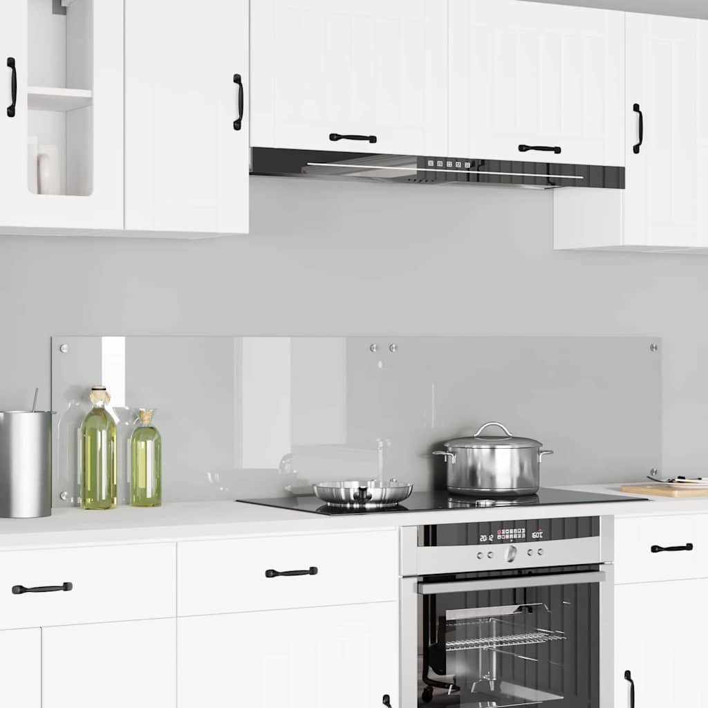 VidaXL pared trasera de cocina 2 piezas vidrio templado transparente 90 x 40 cm