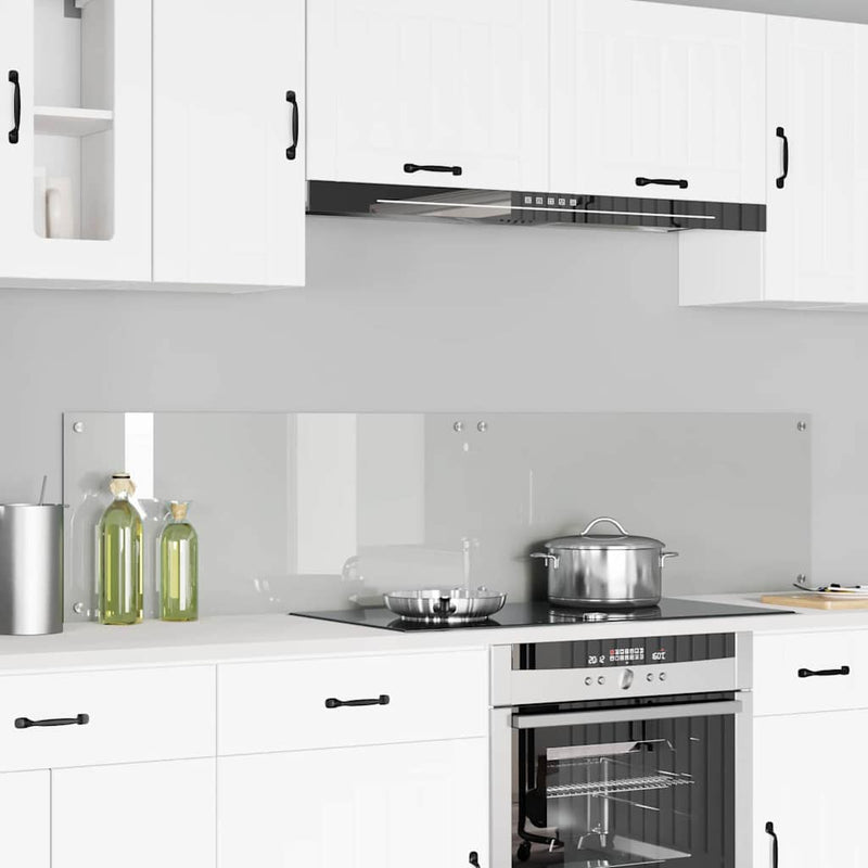 VidaXL pared trasera de cocina 2 piezas vidrio templado transparente 90 x 40 cm