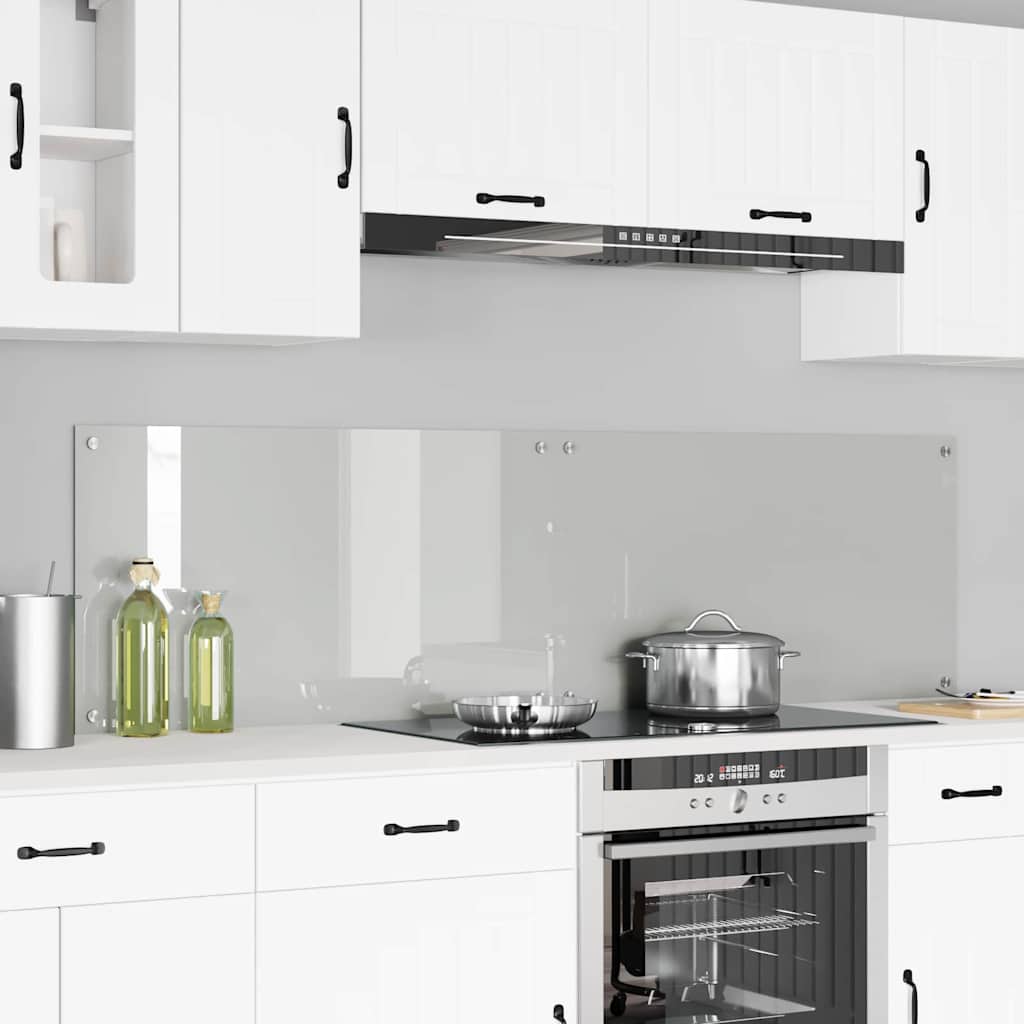 VidaXL pared trasera de cocina 2 piezas vidrio templado transparente 90 x 50 cm