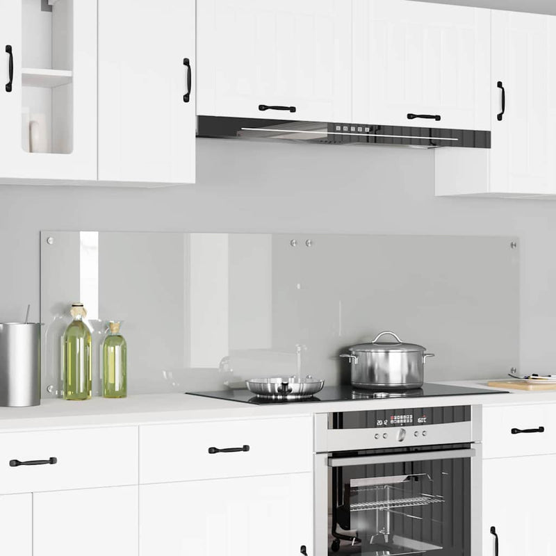 Parete posteriore cucina VidaXL 2 pz in vetro temperato trasparente 90 x 50 cm