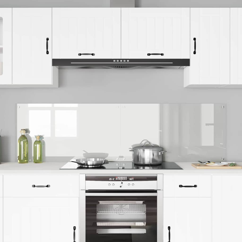 VidaXL pared trasera de cocina 2 piezas vidrio templado transparente 90 x 50 cm