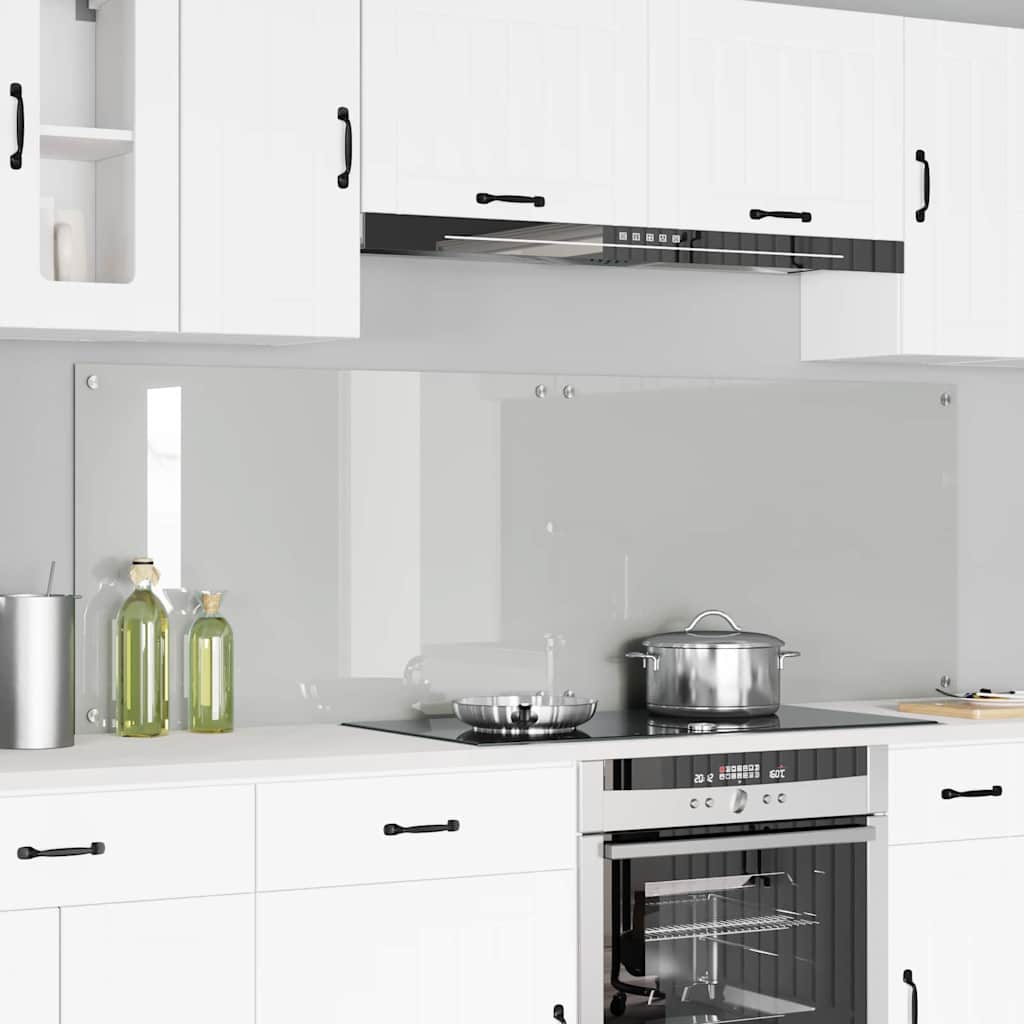 Vidaxxl pared trasera de cocina 2 piezas cristal templado transparente 90 x 60 cm