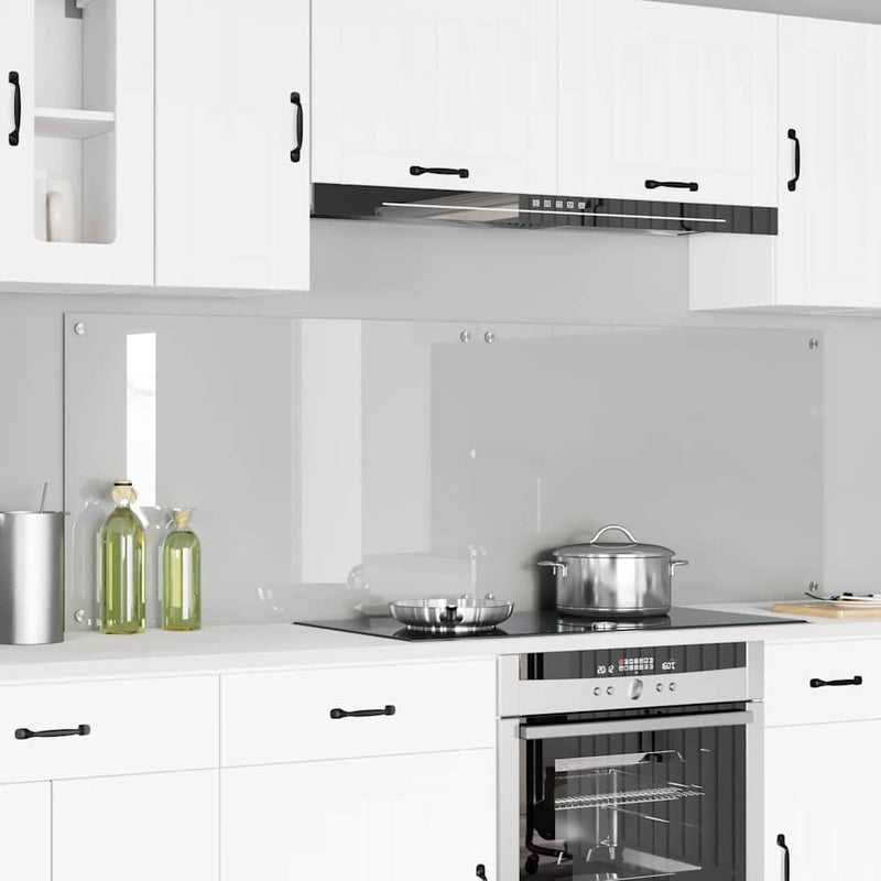 Vidaxxl pared trasera de cocina 2 piezas cristal templado transparente 90 x 60 cm