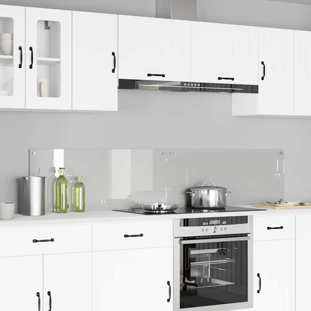 VidaXL pared trasera de cocina 2 piezas vidrio templado transparente 100 x 40 cm