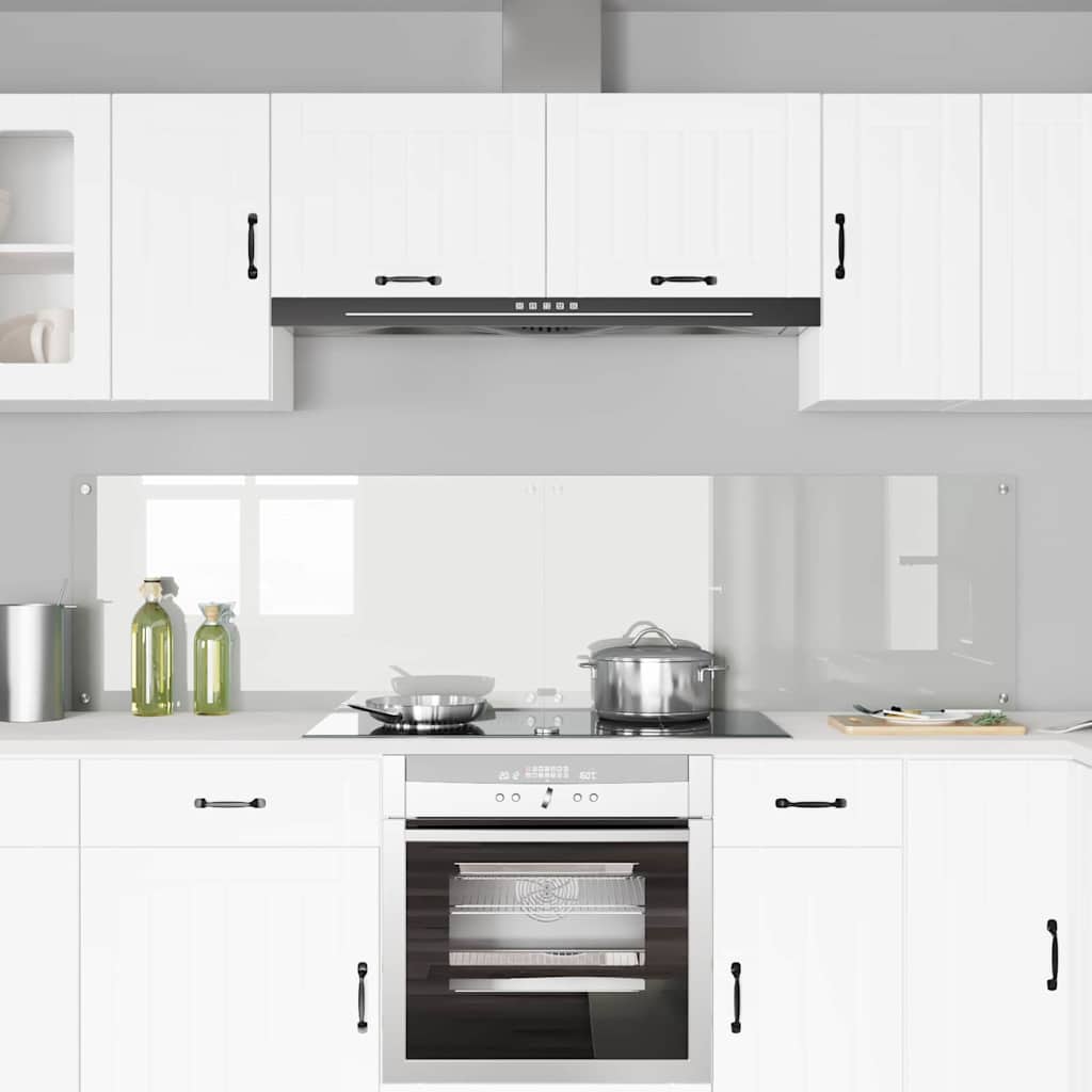 VidaXL pared trasera de cocina 2 piezas vidrio templado transparente 100 x 50 cm