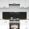 Vidaxxl pared trasera de cocina 2 piezas negro 70 x 40 cm vidrio templado