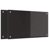 Vidaxxl pared trasera de cocina 2 piezas negro 70 x 40 cm vidrio templado