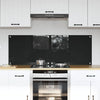 VidaXL pared trasera de cocina 2 piezas negro 70 x 50 cm vidrio templado