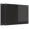 VidaXL pared trasera de cocina 2 piezas negro 70 x 50 cm vidrio templado