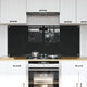 VidaXL pared trasera de cocina 2 piezas negro 70 x 60 cm vidrio templado