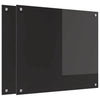 VidaXL pared trasera de cocina 2 piezas negro 70 x 60 cm vidrio templado