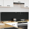 Parete posteriore cucina Vidaxxl 2 pezzi in vetro temperato nero 80 x 40 cm