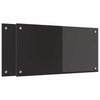Parete posteriore cucina Vidaxxl 2 pezzi in vetro temperato nero 80 x 40 cm