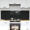 Vidaxl keuken achterwand 2 pcs zwart 80 x 50 cm gehard glas