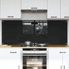 VidaXL parete posteriore cucina 2 pezzi in vetro temperato nero 80 x 60 cm