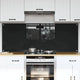 Vidaxl keuken achterwand 2 pcs zwart 80 x 60 cm gehard glas