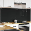 VidaXL parete posteriore cucina 2 pezzi in vetro temperato nero 80 x 60 cm