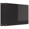 VidaXL pared trasera de cocina 2 piezas negro 80 x 60 cm vidrio templado