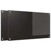 VidaXL pared trasera de cocina 2 piezas negro 90 x 50 cm vidrio templado