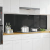VidaXL parete posteriore cucina 2 pezzi in vetro temperato nero 90 x 60 cm