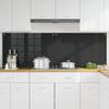 VidaXL pared trasera de cocina 2 piezas negro 90 x 60 cm vidrio templado