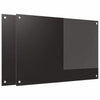 VidaXL pared trasera de cocina 2 piezas negro 90 x 60 cm vidrio templado