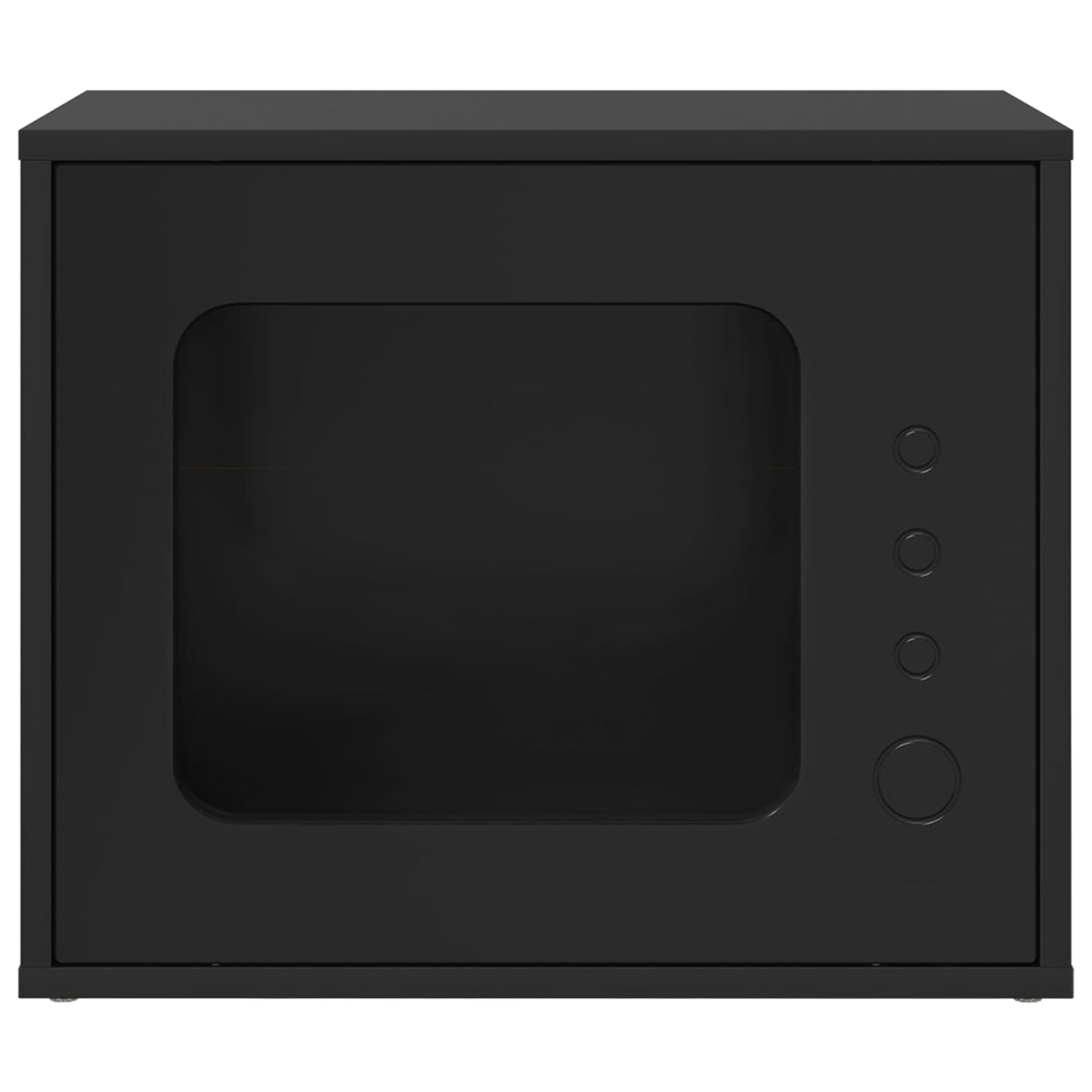 Casa para gatos Vidaxxl negra 51 x 30 x 42,5 cm de madera artesanal
