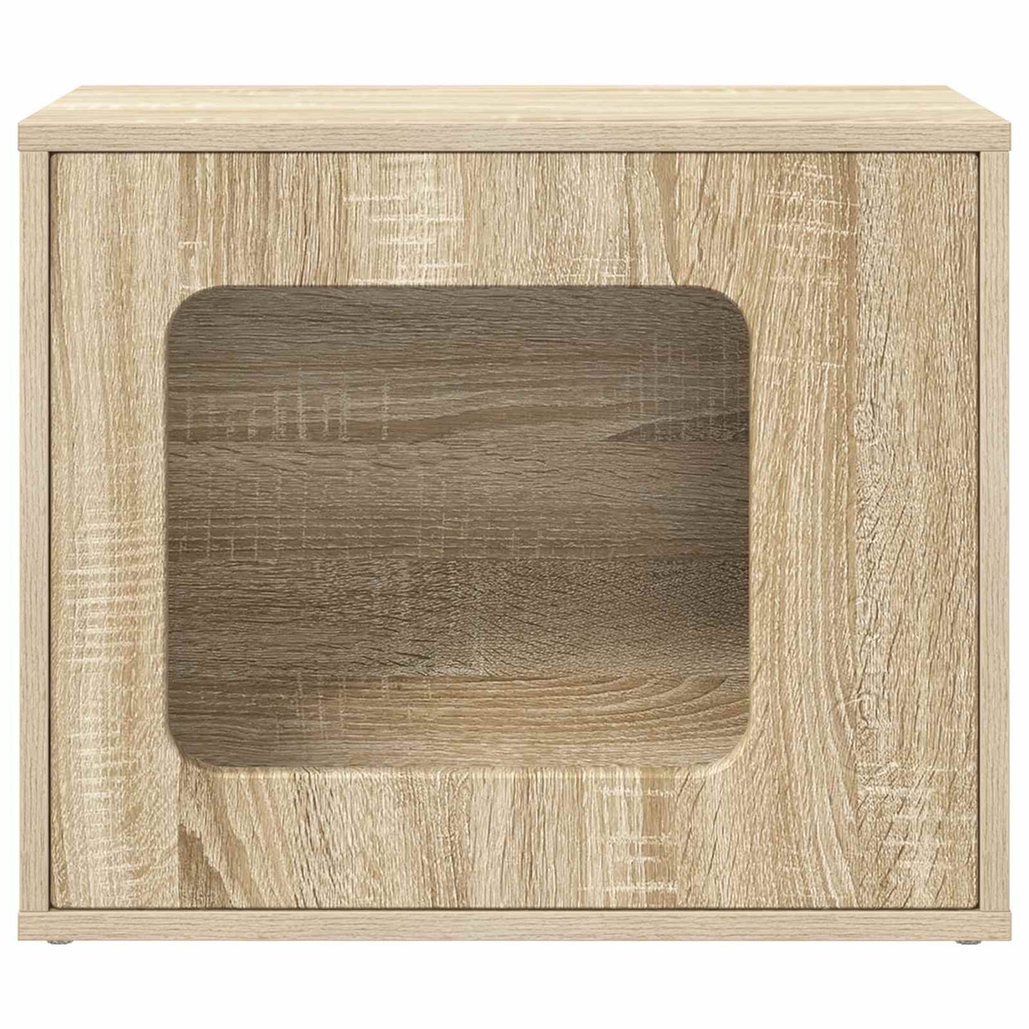 Casa para gatos vidaxl sonoma 51 x 30 x 42,5 cm madera artesanal