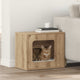 Casa para gatos vidaxxl roble artesanal 51 x 30 x 42,5 cm madera contrachapada