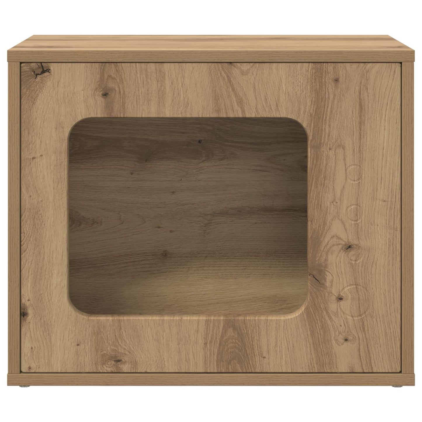 Casa para gatos vidaxxl roble artesanal 51 x 30 x 42,5 cm madera contrachapada