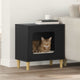 Casa para gatos vidaxxl negra 51 x 30 x 52 cm de madera artesanal