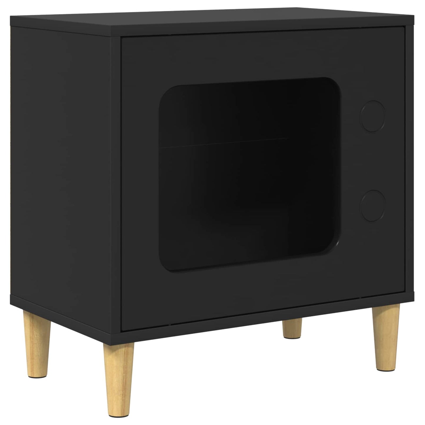 Casa para gatos vidaxxl negra 51 x 30 x 52 cm de madera artesanal