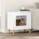 Casa para gatos vidaxxl blanco brillo 51 x 30 x 52 cm acabado madera