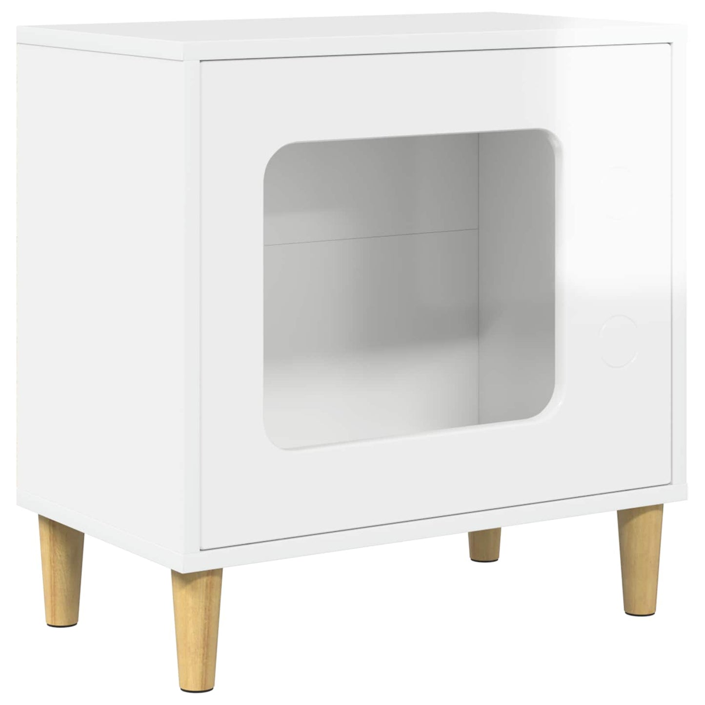 Casa para gatos vidaxxl blanco brillo 51 x 30 x 52 cm acabado madera