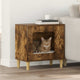 Casa para gatos Vidaxxl roble ahumado 51 x 30 x 52 cm madera procesada