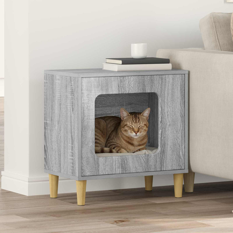 Vidaxl cuccia per gatti grigia Sonoma 51 x 30 x 52 cm in legno composito