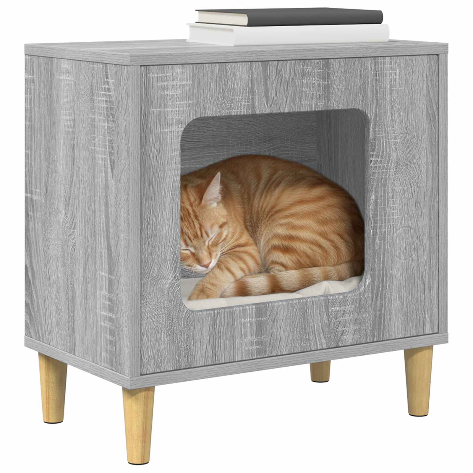 Vidaxl cuccia per gatti grigia Sonoma 51 x 30 x 52 cm in legno composito