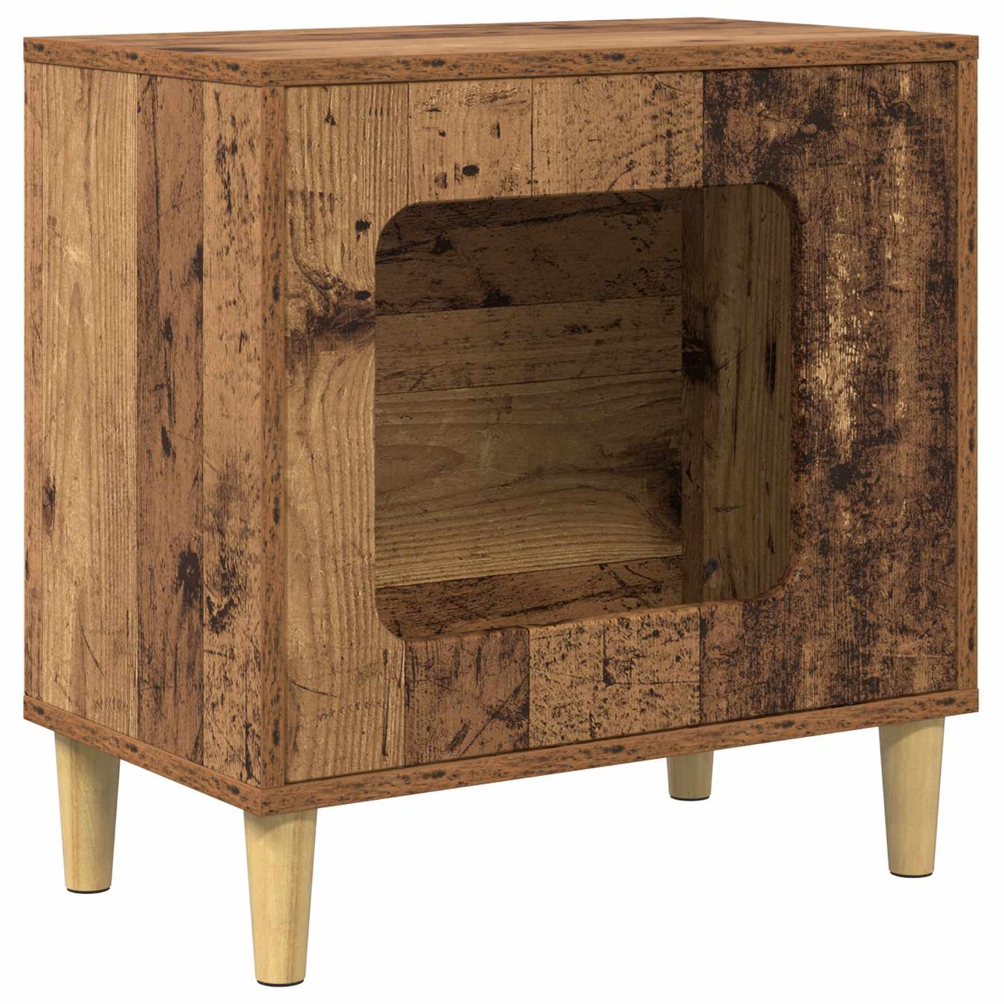 Casa para gatos vidaxxl madera vieja 51 x 30 x 52 cm madera procesada