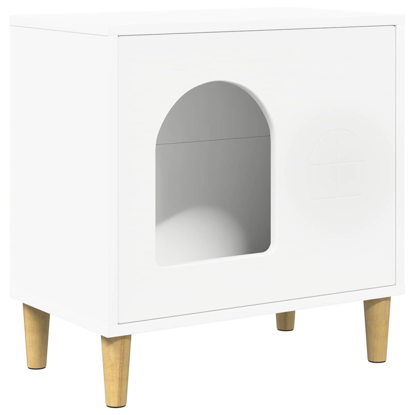 Casa para gatos vidaxx blanca 51 x 30 x 52 cm madera contrachapada
