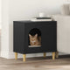 Casa para gatos vidaxxl negra 51 x 30 x 52 cm de madera artesanal