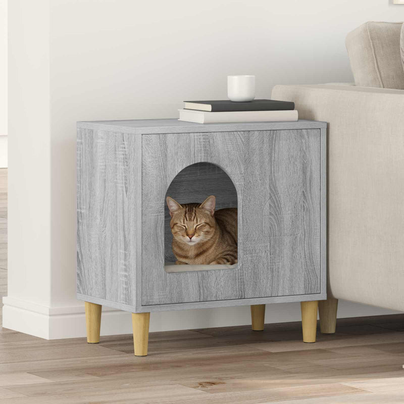 Vidaxl cuccia per gatti grigia Sonoma 51 x 30 x 52 cm in legno composito