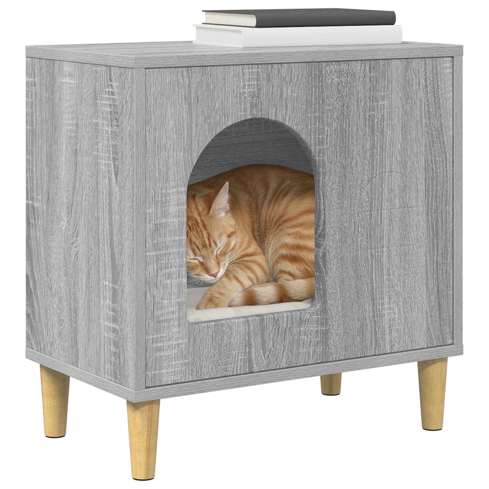 Vidaxl cuccia per gatti grigia Sonoma 51 x 30 x 52 cm in legno composito