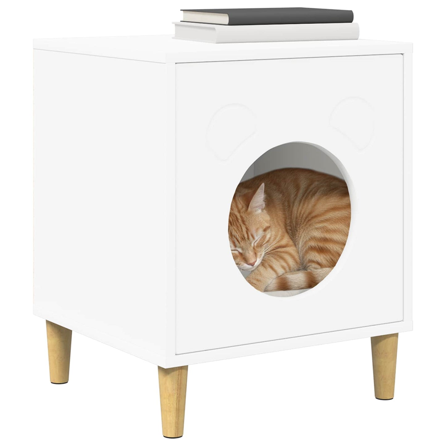 Casa para gatos vidaxx blanca 42,5 x 40 x 53 cm madera contrachapada