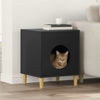 Vidaxl kattenhuis zwart 42,5 x 40 x 53 cm bewerkt hout