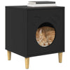 Vidaxl kattenhuis zwart 42,5 x 40 x 53 cm bewerkt hout
